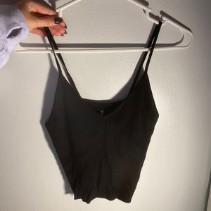 Brandy Melville Black Cropped Tank